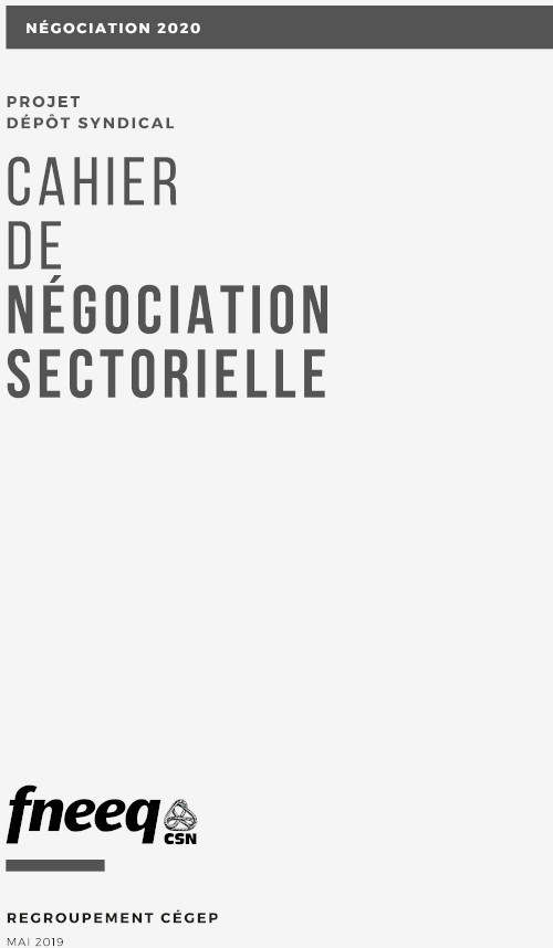 Cahier sectoriel