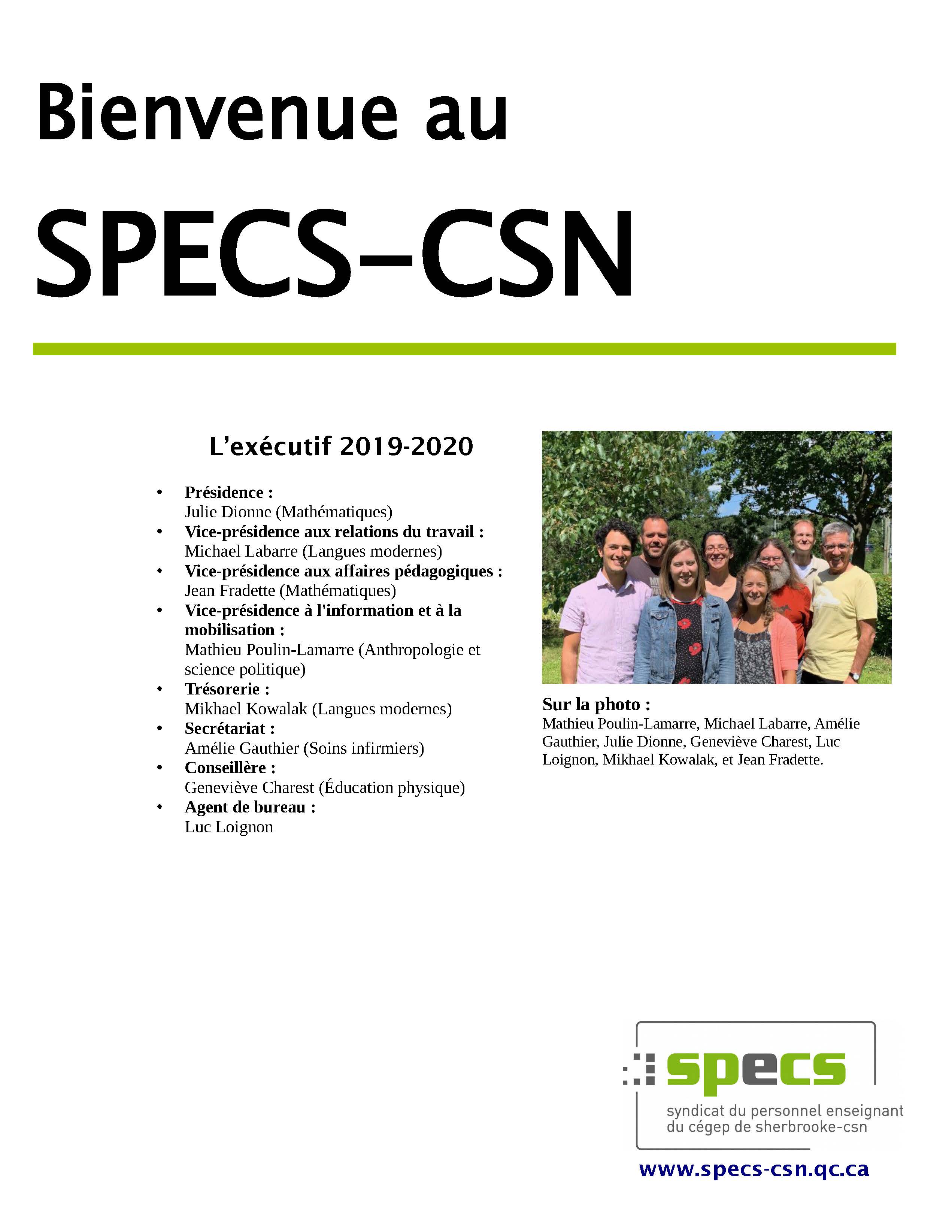 Bienvenue au SPECS